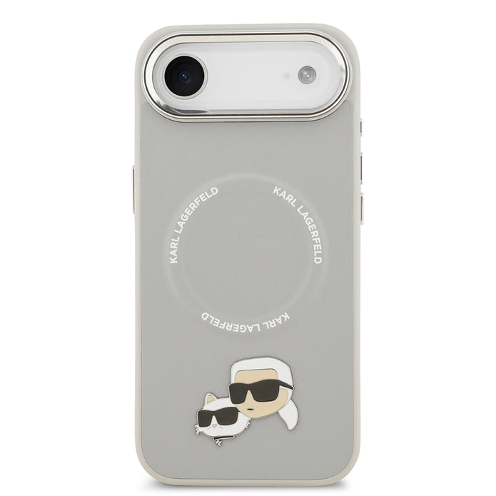 Karl Lagerfeld iPhone 17 Air Metal Detaylı K&C PU Deri MagSafe Uyumlu Kılıf