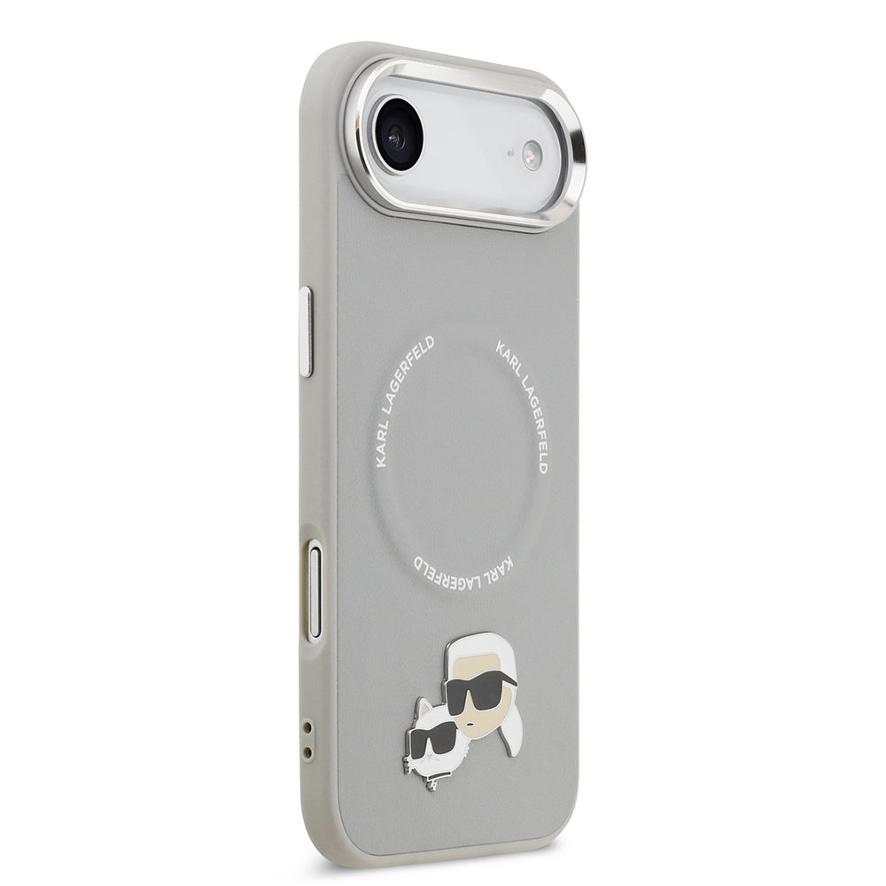 Karl Lagerfeld iPhone 17 Air Metal Detaylı K&C PU Deri MagSafe Uyumlu Kılıf