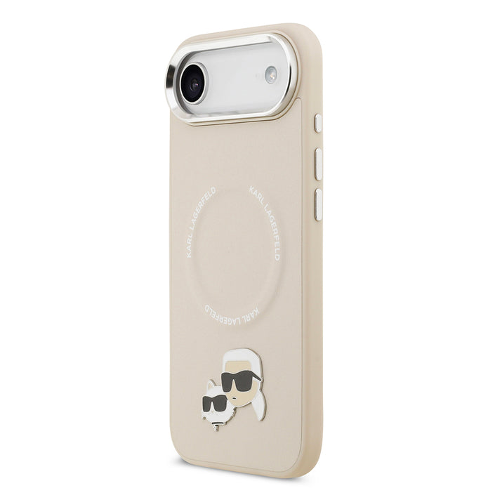 Karl Lagerfeld iPhone 17 Air Metal Detaylı K&C PU Deri MagSafe Uyumlu Kılıf