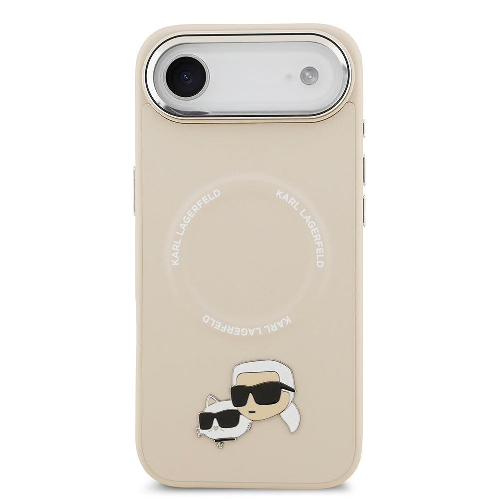 Karl Lagerfeld iPhone 17 Air Metal Detaylı K&C PU Deri MagSafe Uyumlu Kılıf