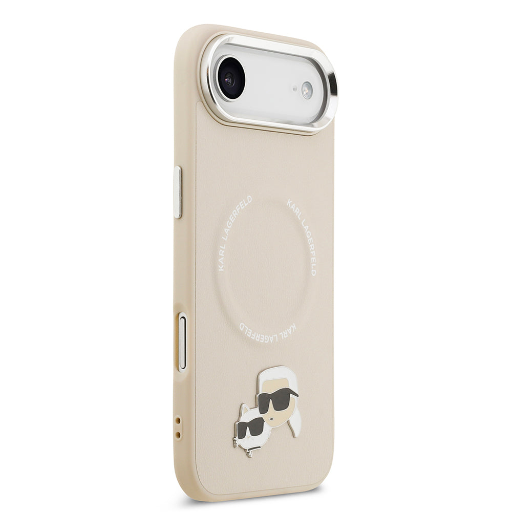 Karl Lagerfeld iPhone 17 Air Metal Detaylı K&C PU Deri MagSafe Uyumlu Kılıf