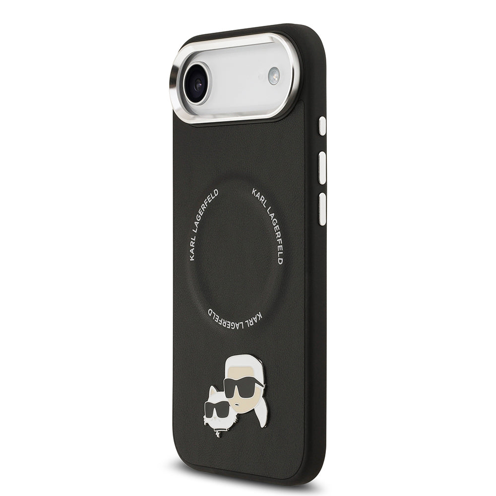 Karl Lagerfeld iPhone 17 Air Metal Detaylı K&C PU Deri MagSafe Uyumlu Kılıf