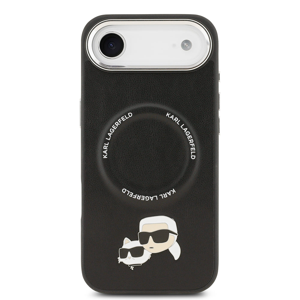 Karl Lagerfeld iPhone 17 Air Metal Detaylı K&C PU Deri MagSafe Uyumlu Kılıf
