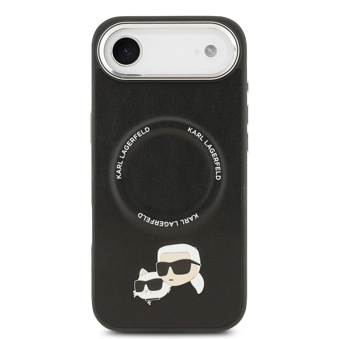 Karl Lagerfeld iPhone 17 Air Metal Detaylı K&C PU Deri MagSafe Uyumlu Kılıf