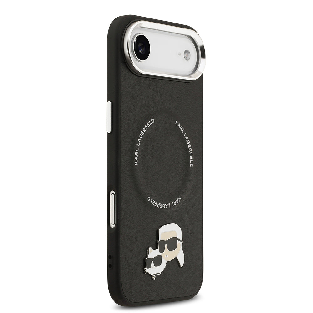 Karl Lagerfeld iPhone 17 Air Metal Detaylı K&C PU Deri MagSafe Uyumlu Kılıf