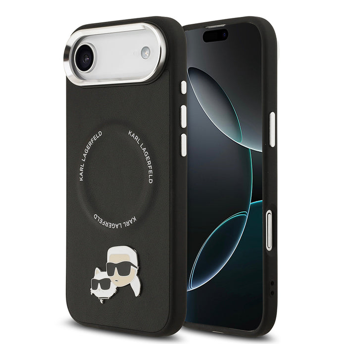 Karl Lagerfeld iPhone 17 Air Metal Detaylı K&C PU Deri MagSafe Uyumlu Kılıf