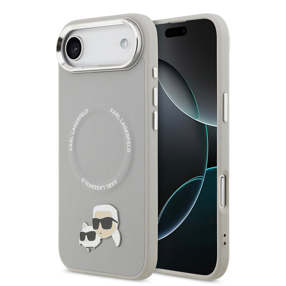 Karl Lagerfeld iPhone 17 Air Metal Detaylı K&C PU Deri MagSafe Uyumlu Kılıf
