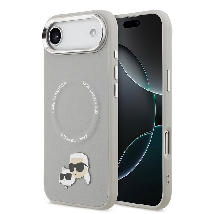 Karl Lagerfeld iPhone 17 Air Metal Detaylı K&C PU Deri MagSafe Uyumlu Kılıf
