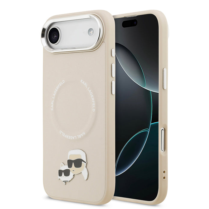 Karl Lagerfeld iPhone 17 Air Metal Detaylı K&C PU Deri MagSafe Uyumlu Kılıf