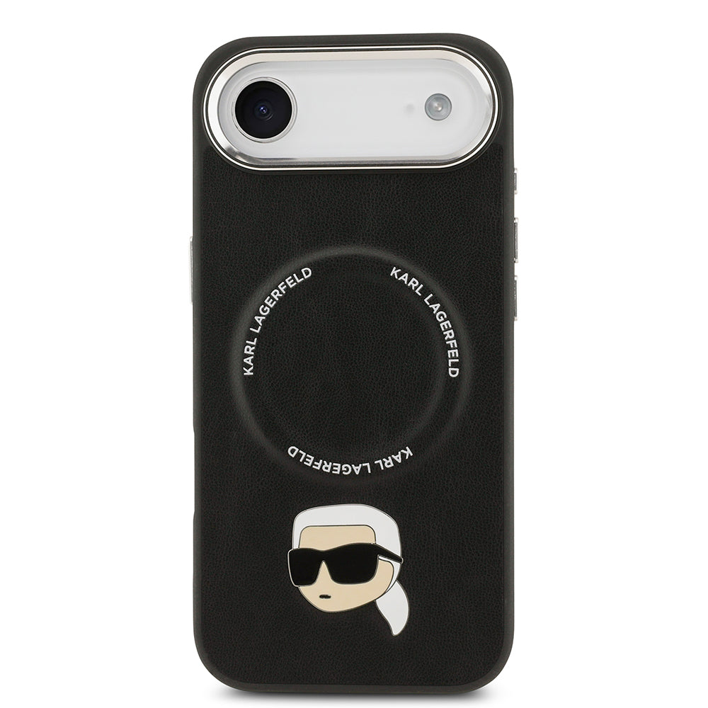 Karl Lagerfeld iPhone 17 Air Metal Detaylı PU Deri MagSafe Uyumlu Kılıf