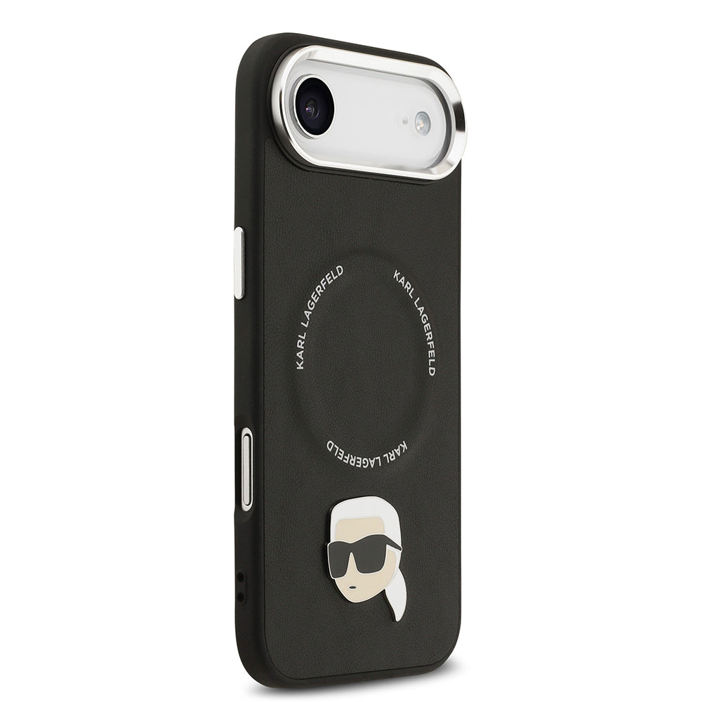Karl Lagerfeld iPhone 17 Air Metal Detaylı PU Deri MagSafe Uyumlu Kılıf