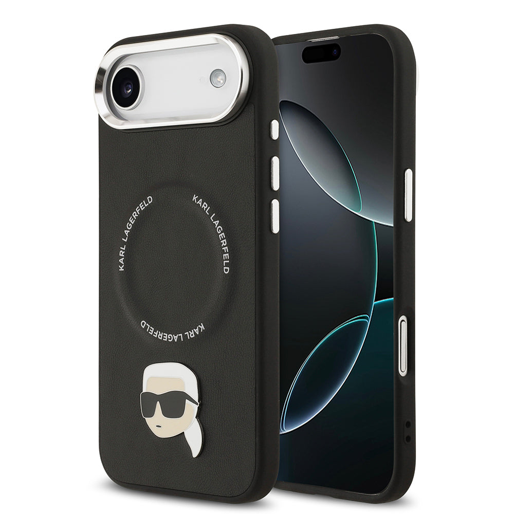 Karl Lagerfeld iPhone 17 Air Metal Detaylı PU Deri MagSafe Uyumlu Kılıf