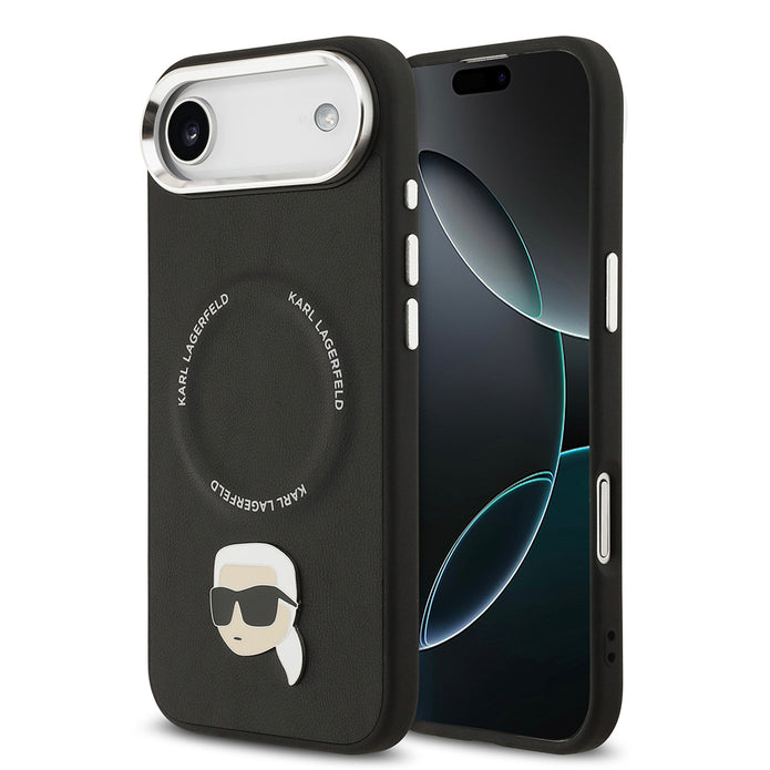 Karl Lagerfeld iPhone 17 Air Metal Detaylı PU Deri MagSafe Uyumlu Kılıf