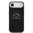 Karl Lagerfeld iPhone 17 Air Metal Kamera ve Butonlu Paris RSG PU Deri MagSafe Uyumlu Kılıf