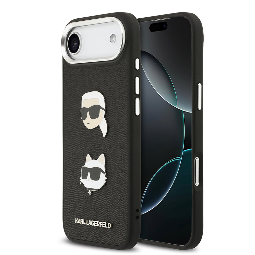 Karl Lagerfeld iPhone 17 Air Metal Logolu K&C Heads Pin Kılıf