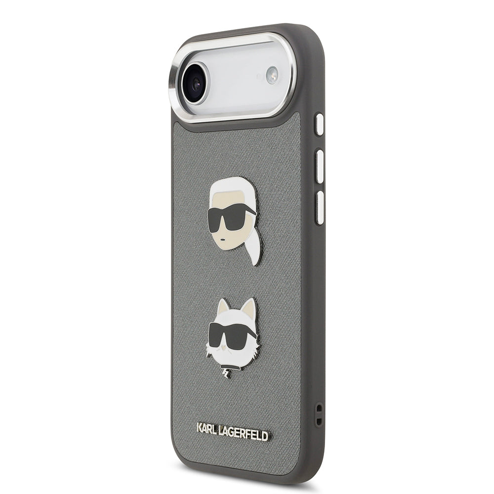 Karl Lagerfeld iPhone 17 Air Metal Logolu K&C Heads Pin Kılıf