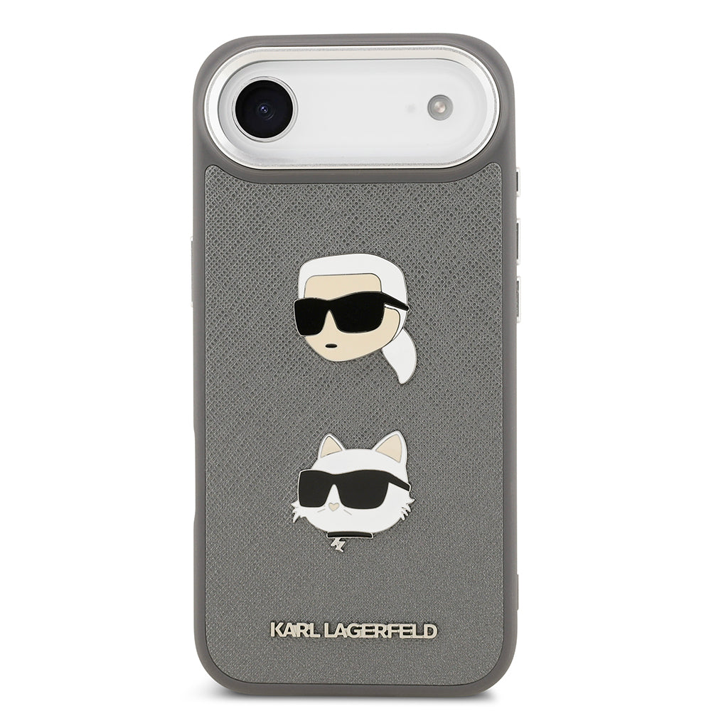 Karl Lagerfeld iPhone 17 Air Metal Logolu K&C Heads Pin Kılıf