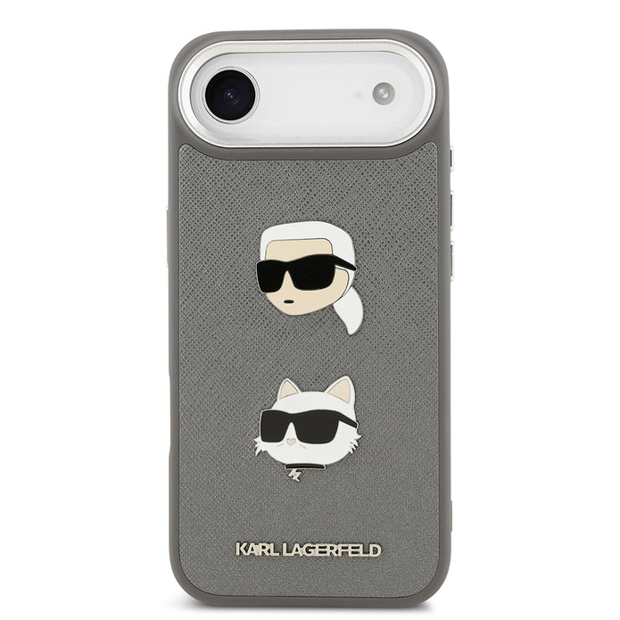 Karl Lagerfeld iPhone 17 Air Metal Logolu K&C Heads Pin Kılıf