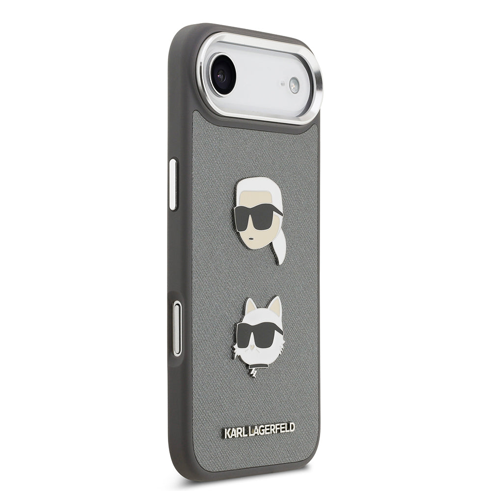 Karl Lagerfeld iPhone 17 Air Metal Logolu K&C Heads Pin Kılıf