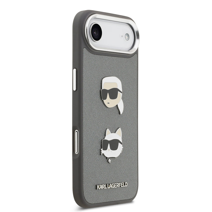 Karl Lagerfeld iPhone 17 Air Metal Logolu K&C Heads Pin Kılıf