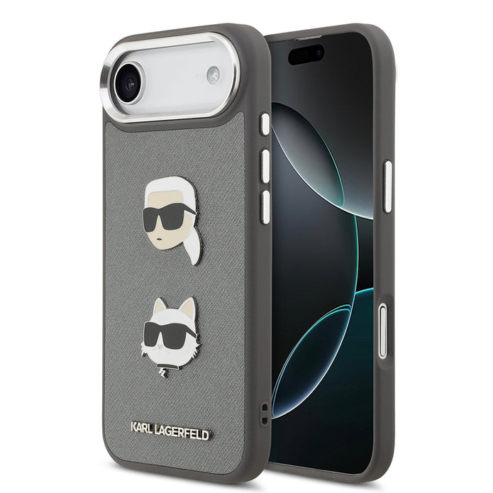 Karl Lagerfeld iPhone 17 Air Metal Logolu K&C Heads Pin Kılıf