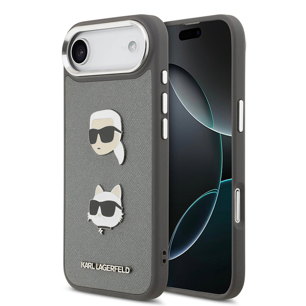 Karl Lagerfeld iPhone 17 Air Metal Logolu K&C Heads Pin Kılıf – Fotoğraf 7