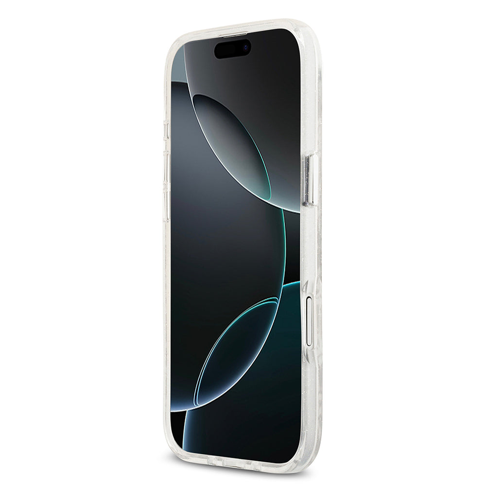Karl Lagerfeld iPhone 17 Air Parlayan Simli Karl & Choupette Heads Kılıf