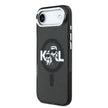 Karl Lagerfeld iPhone 17 Air Parlayan Simli Karl & Choupette Sketch Logo Kılıf