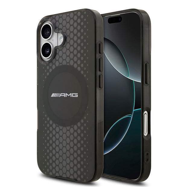 AMG iPhone 17 Uyumlu Çift Katmanlı Büyük Logolu Petek Desenli Kılıf – Fotoğraf 1