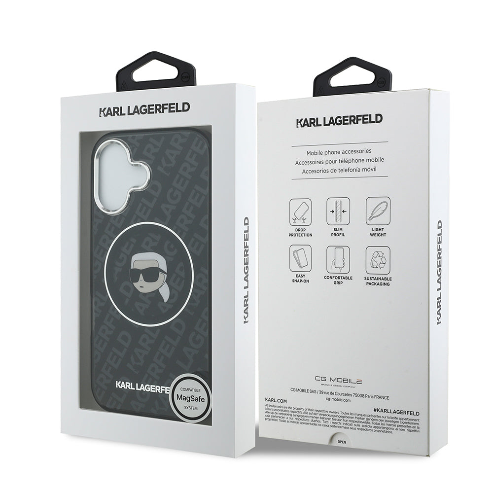 Karl Lagerfeld iPhone 17 IML Baskılı KL Heads Kılıf
