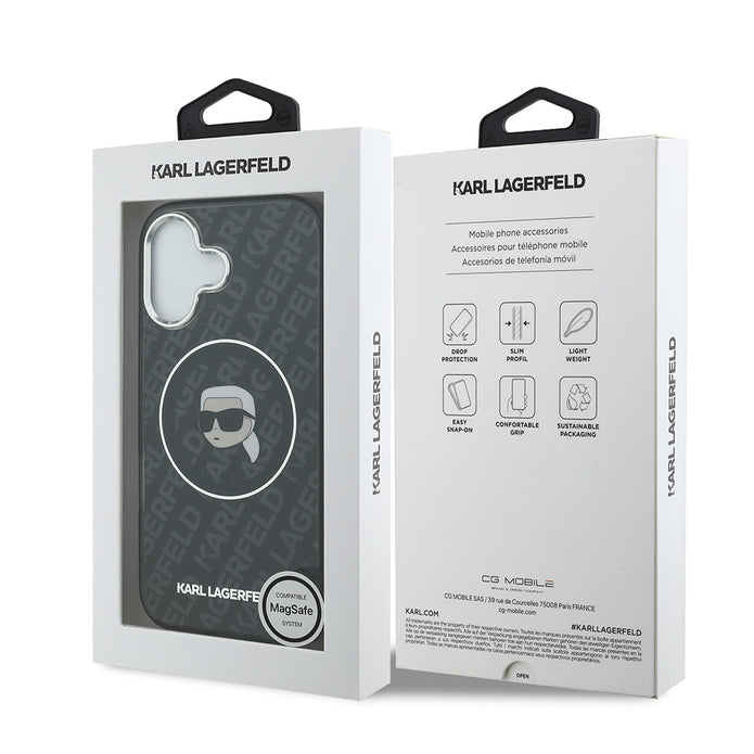 Karl Lagerfeld iPhone 17 IML Baskılı KL Heads Kılıf