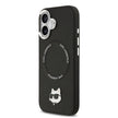 Karl Lagerfeld iPhone 17 Metal Kamera ve Butonlu Choupette PU Deri MagSafe Uyumlu Kılıf