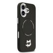 Karl Lagerfeld iPhone 17 Metal Kamera ve Butonlu Choupette PU Deri MagSafe Uyumlu Kılıf