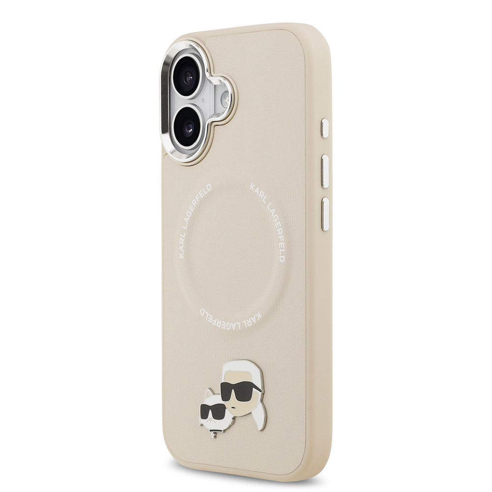 Karl Lagerfeld iPhone 17 Metal Detaylı K&C PU Deri MagSafe Uyumlu Kılıf