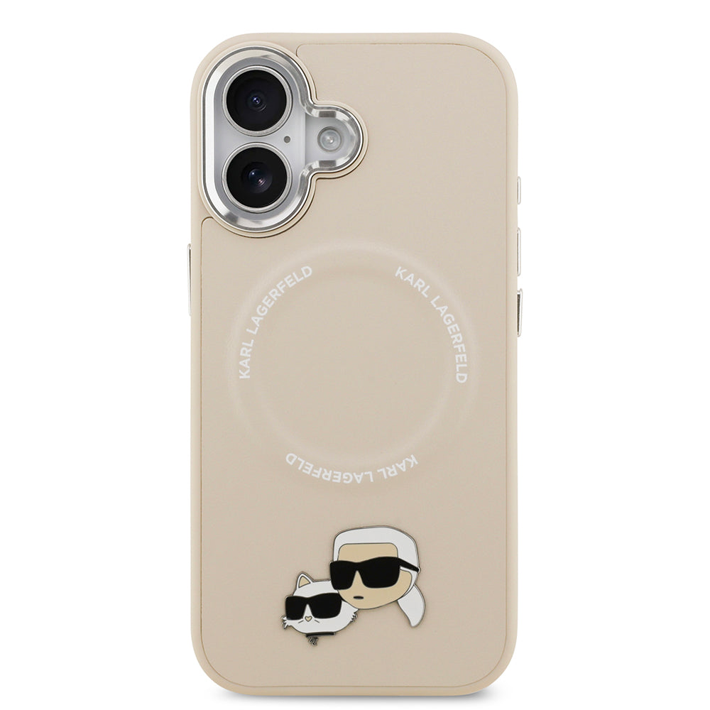Karl Lagerfeld iPhone 17 Metal Detaylı K&C PU Deri MagSafe Uyumlu Kılıf