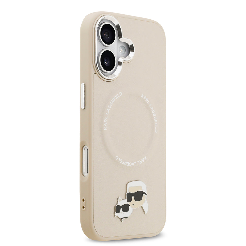 Karl Lagerfeld iPhone 17 Metal Detaylı K&C PU Deri MagSafe Uyumlu Kılıf