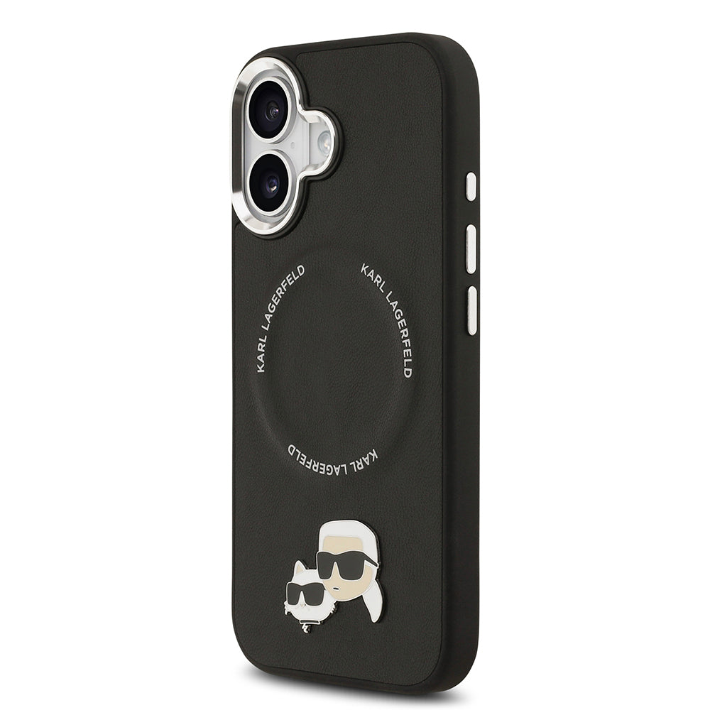 Karl Lagerfeld iPhone 17 Metal Detaylı K&C PU Deri MagSafe Uyumlu Kılıf