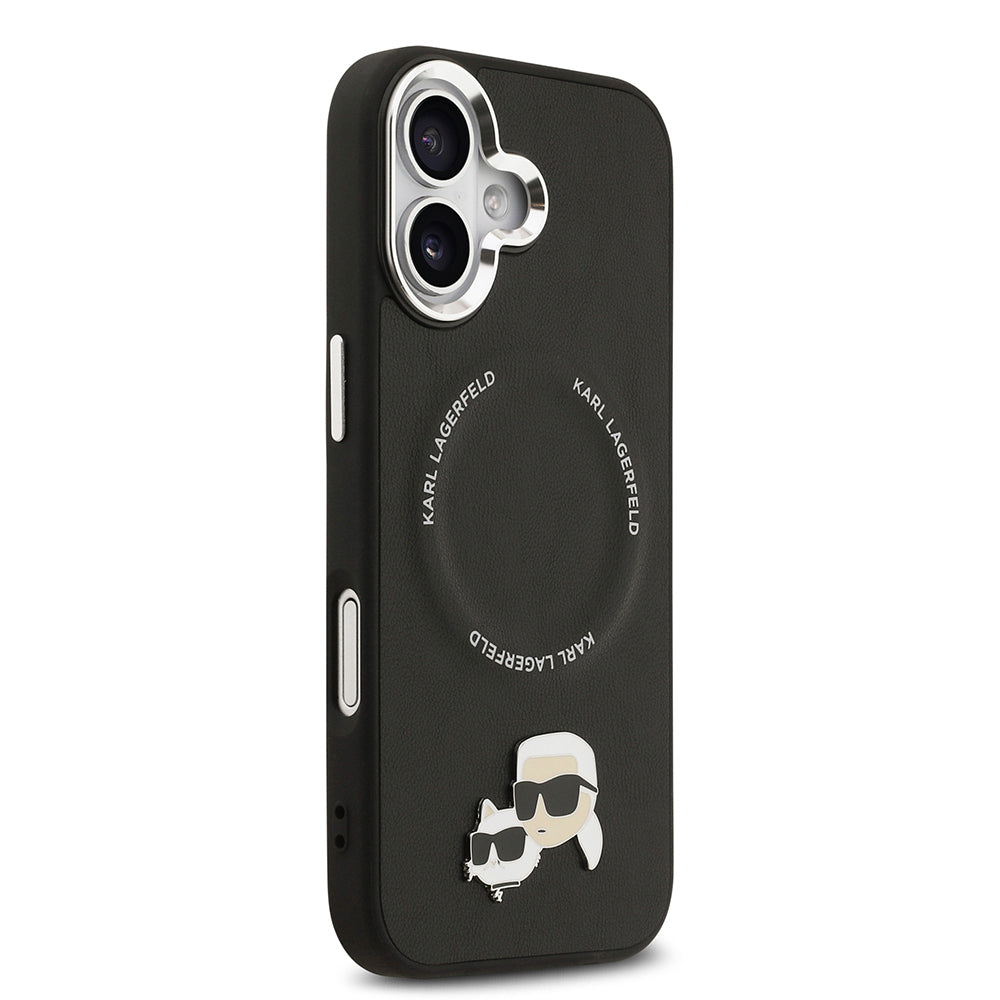 Karl Lagerfeld iPhone 17 Metal Detaylı K&C PU Deri MagSafe Uyumlu Kılıf