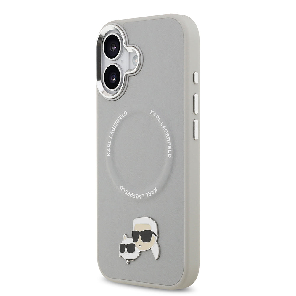 Karl Lagerfeld iPhone 17 Metal Detaylı K&C PU Deri MagSafe Uyumlu Kılıf