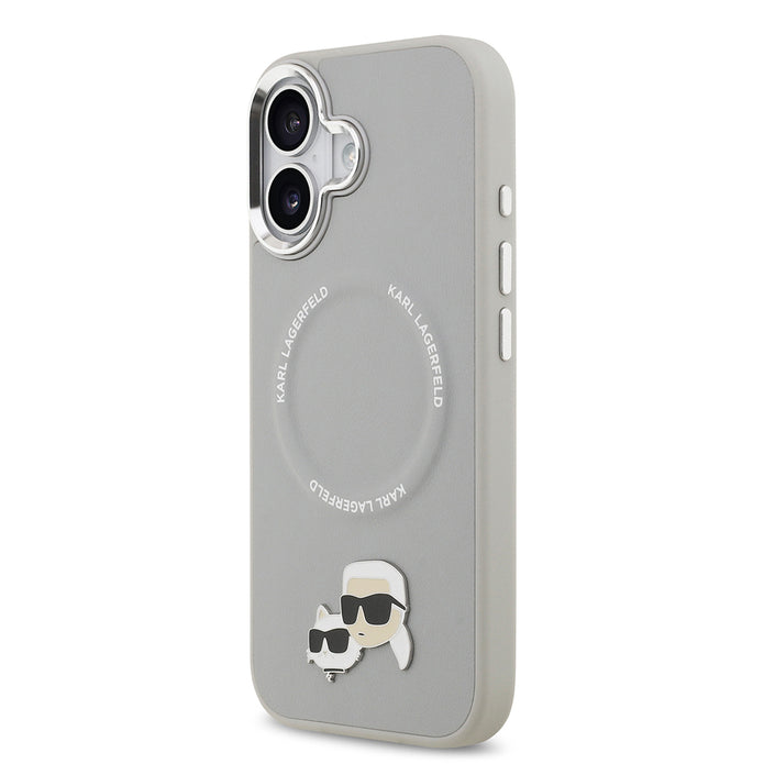 Karl Lagerfeld iPhone 17 Metal Detaylı K&C PU Deri MagSafe Uyumlu Kılıf