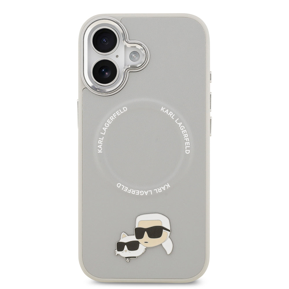 Karl Lagerfeld iPhone 17 Metal Detaylı K&C PU Deri MagSafe Uyumlu Kılıf