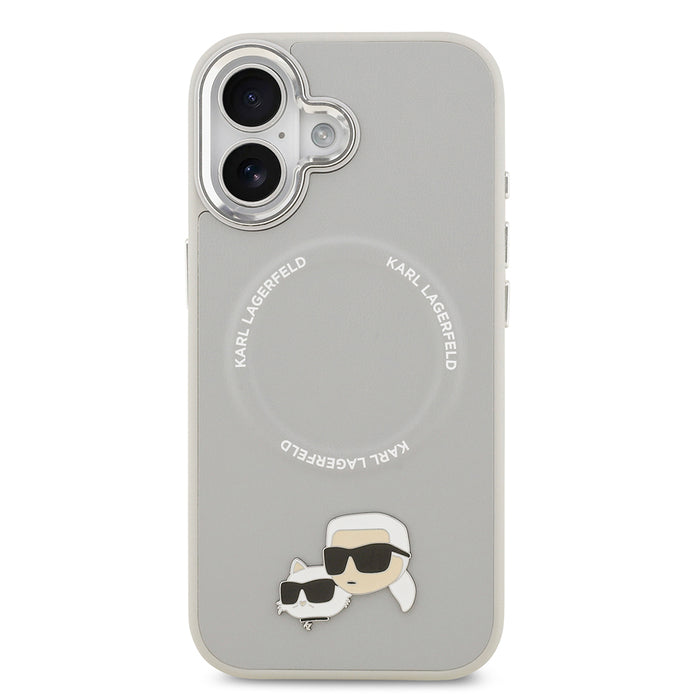 Karl Lagerfeld iPhone 17 Metal Detaylı K&C PU Deri MagSafe Uyumlu Kılıf