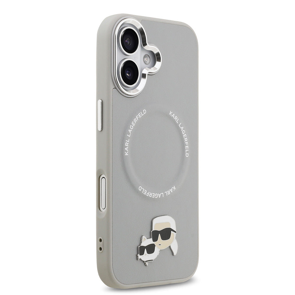 Karl Lagerfeld iPhone 17 Metal Detaylı K&C PU Deri MagSafe Uyumlu Kılıf