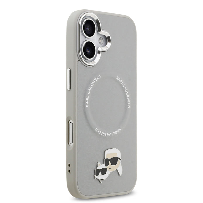 Karl Lagerfeld iPhone 17 Metal Detaylı K&C PU Deri MagSafe Uyumlu Kılıf