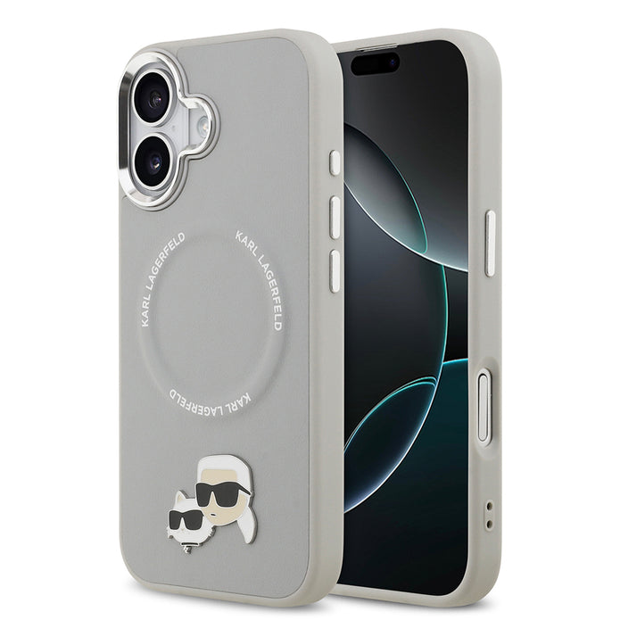 Karl Lagerfeld iPhone 17 Metal Detaylı K&C PU Deri MagSafe Uyumlu Kılıf