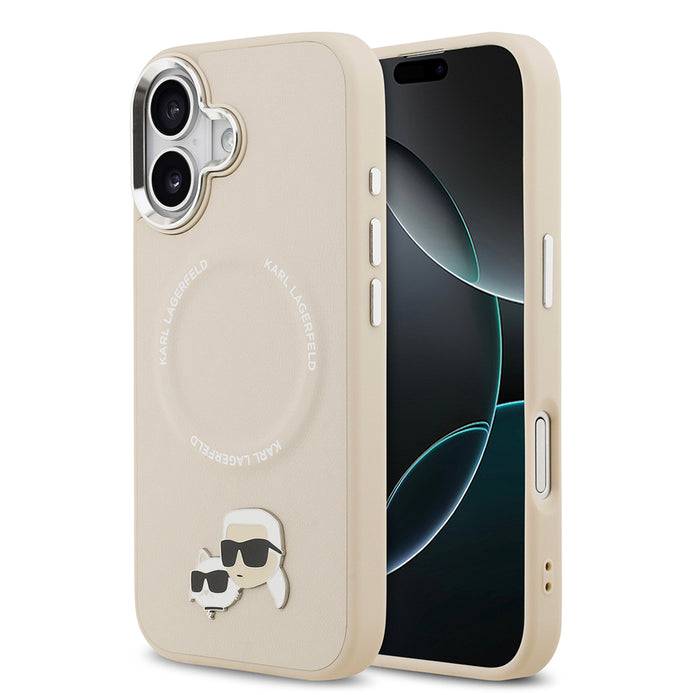 Karl Lagerfeld iPhone 17 Metal Detaylı K&C PU Deri MagSafe Uyumlu Kılıf