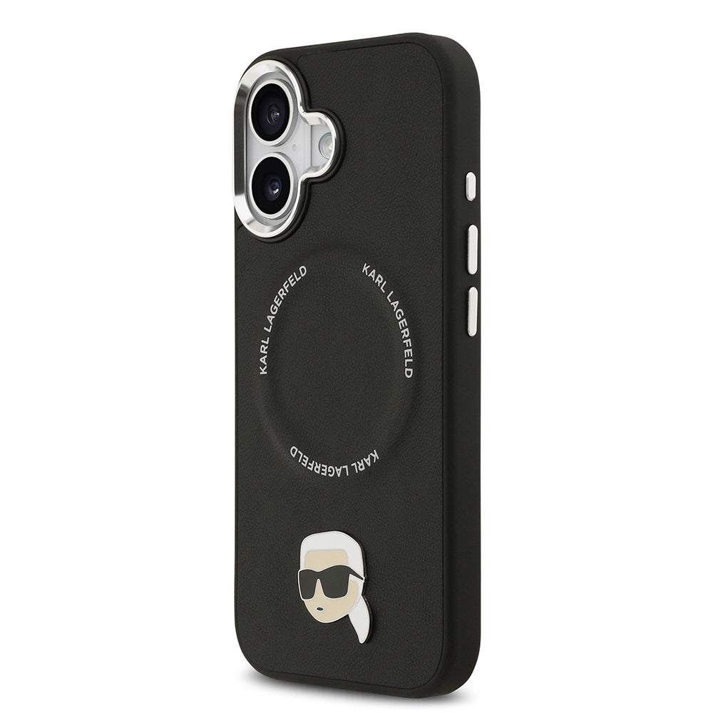 Karl Lagerfeld iPhone 17 Metal Detaylı PU Deri MagSafe Uyumlu Kılıf