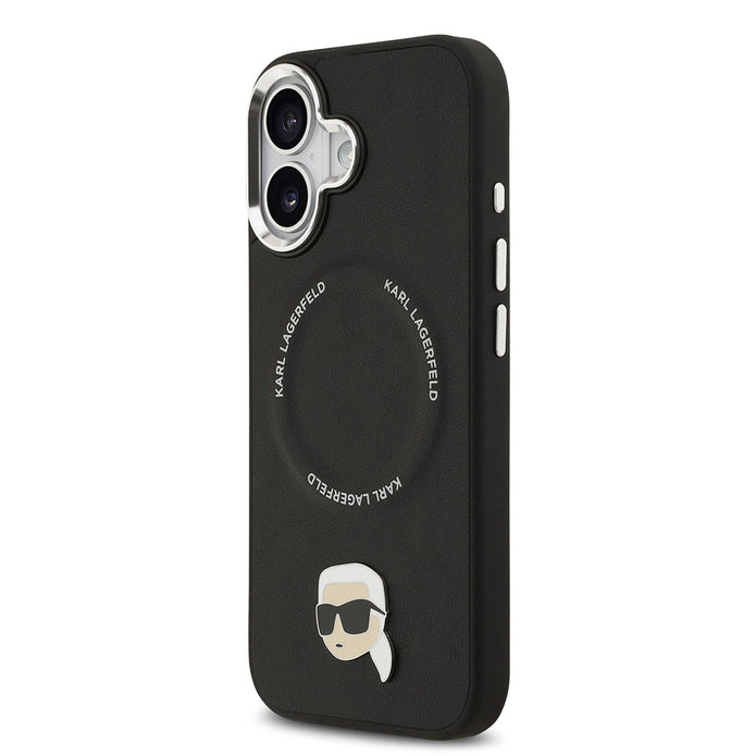 Karl Lagerfeld iPhone 17 Metal Detaylı PU Deri MagSafe Uyumlu Kılıf