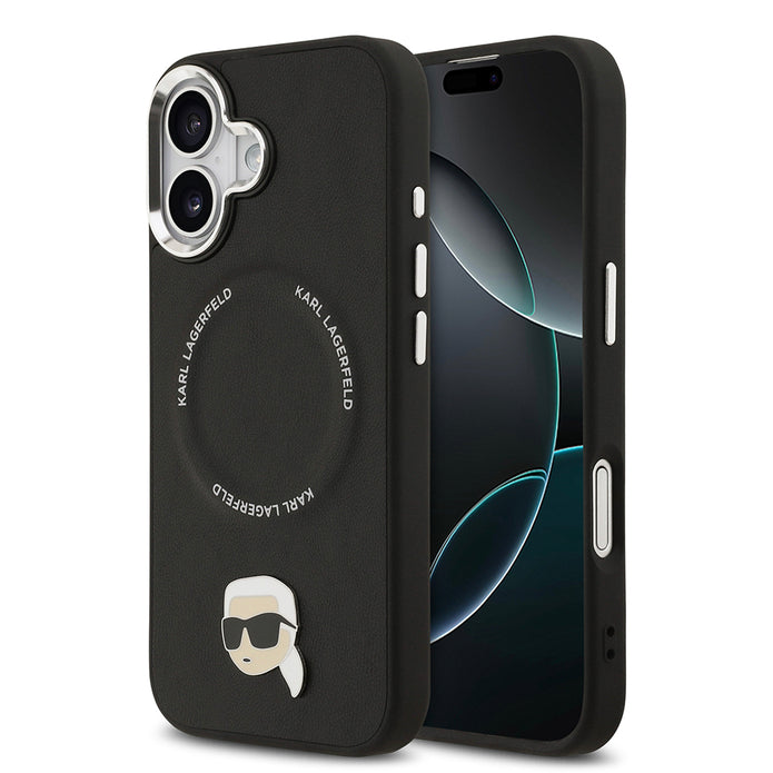 Karl Lagerfeld iPhone 17 Metal Detaylı PU Deri MagSafe Uyumlu Kılıf