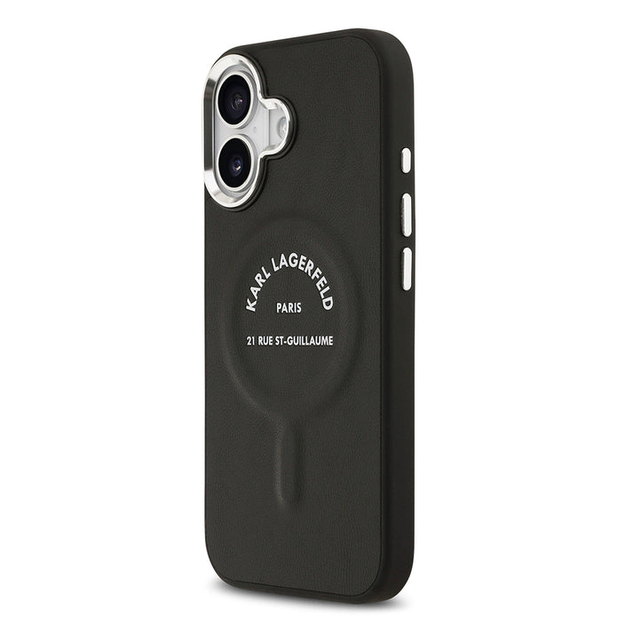 Karl Lagerfeld iPhone 17 Metal Kamera ve Butonlu Paris RSG PU Deri MagSafe Uyumlu Kılıf